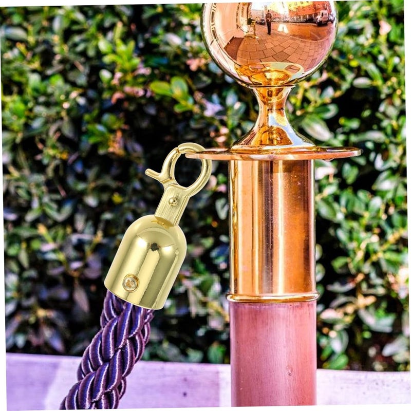 6pcs Black Rope End Caps for Crowd Control Stanchions Easy Installation Queue Management - Image 5